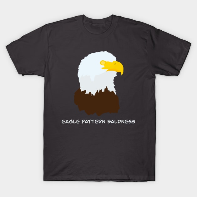 Eagle Pattern Baldness - Bald Eagle Bird Humour Design T-Shirt by New World Aster 